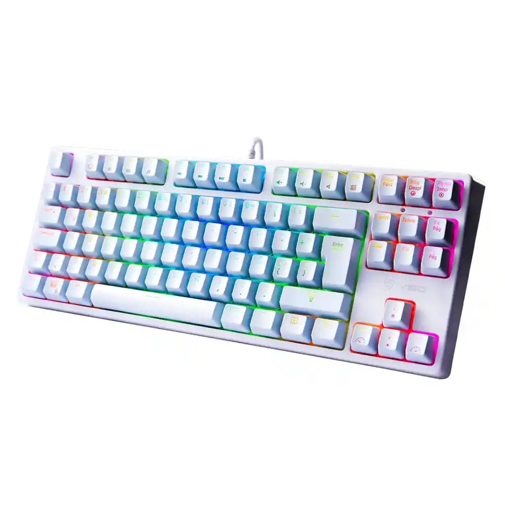 Teclado Mecanico Gamer Rgb Vsg Alnitak 80% | Kailh 70 Millon | Blanco