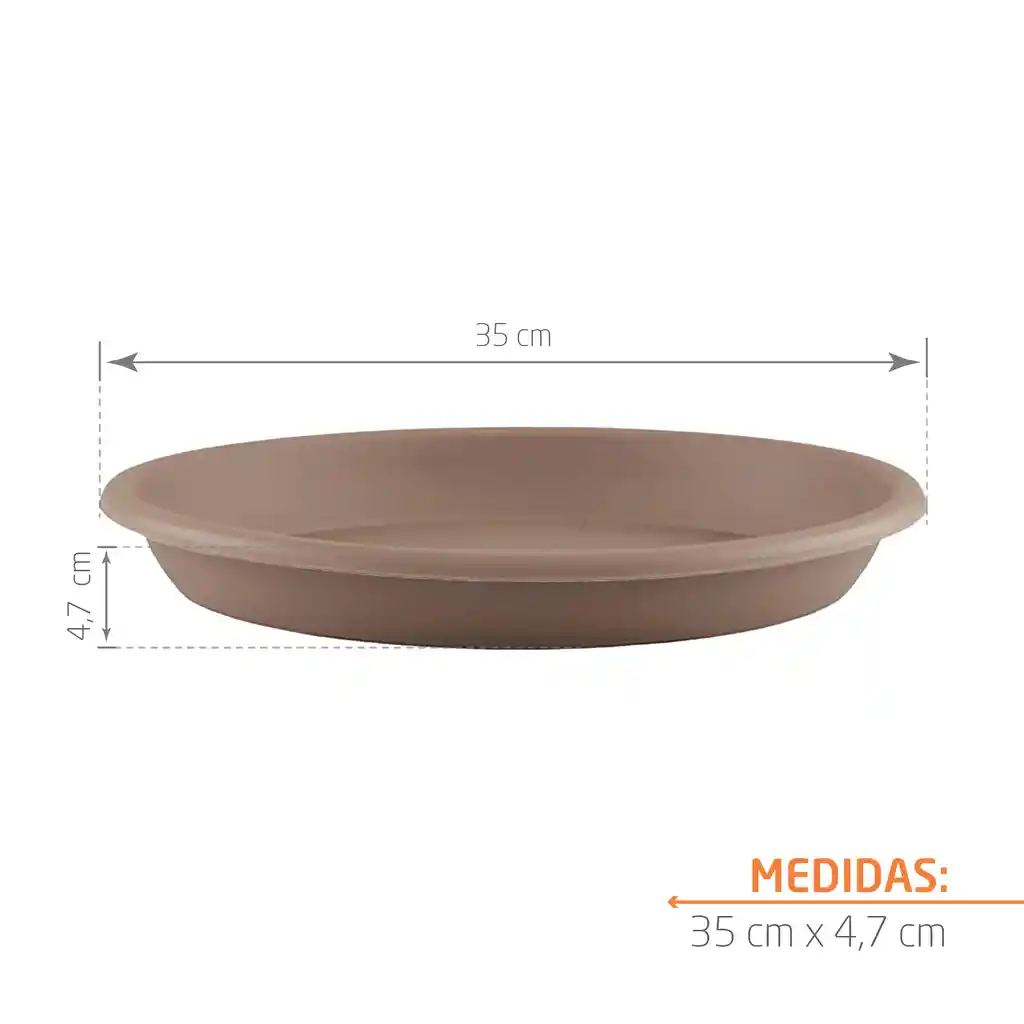 Plato 35 Cm Taupe