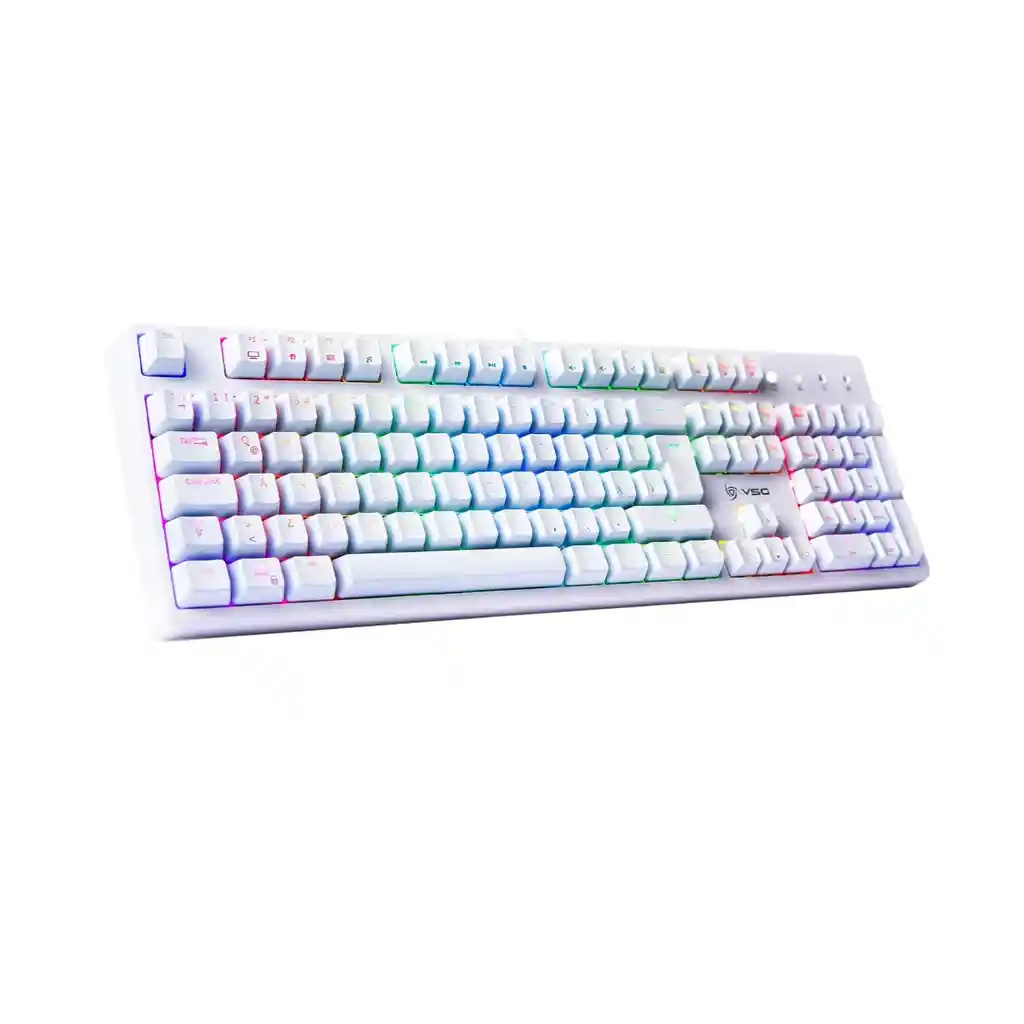 Teclado Mecanico Gamer Rgb Vsg Alnilam Al 100% | Blanco