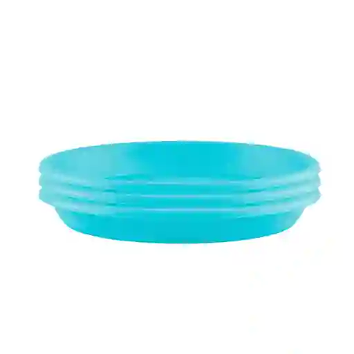 Plato 35 Cm Azul Turquesa