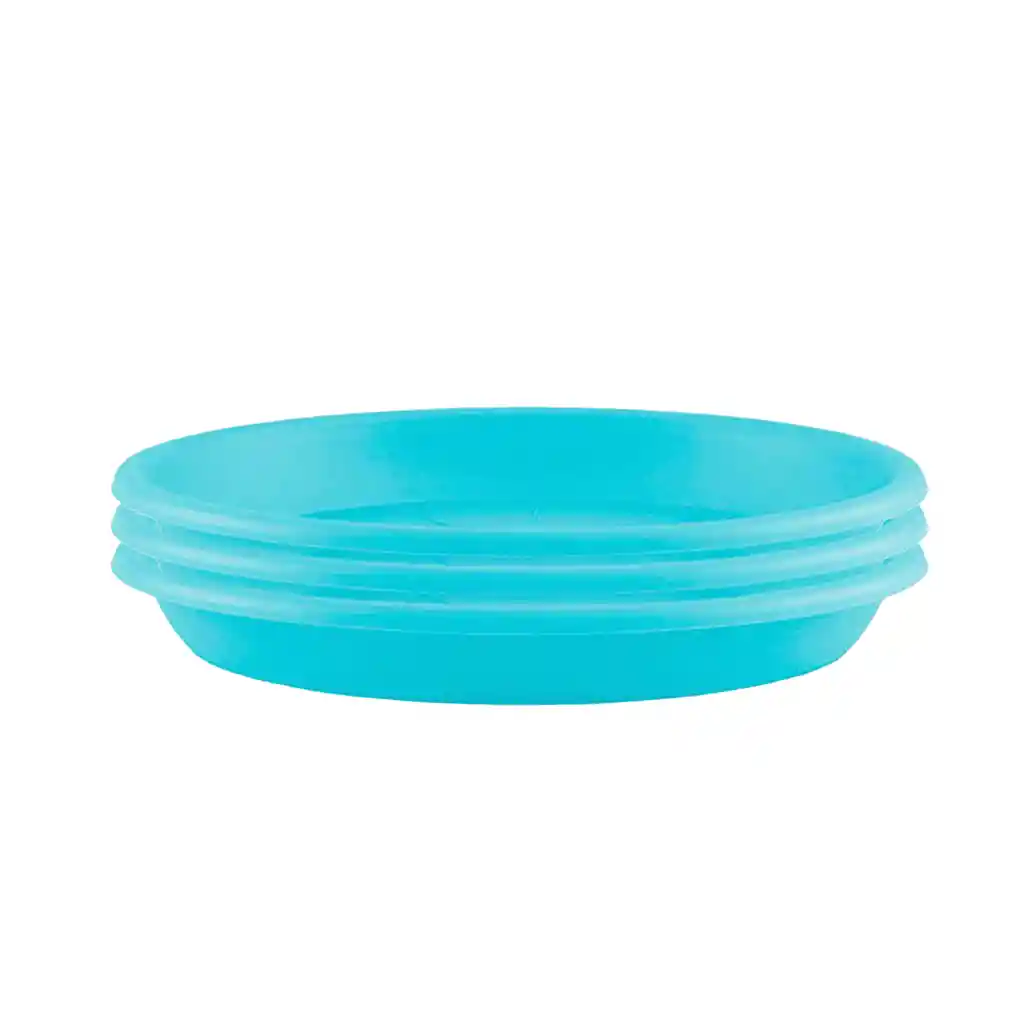 Plato 35 Cm Azul Turquesa