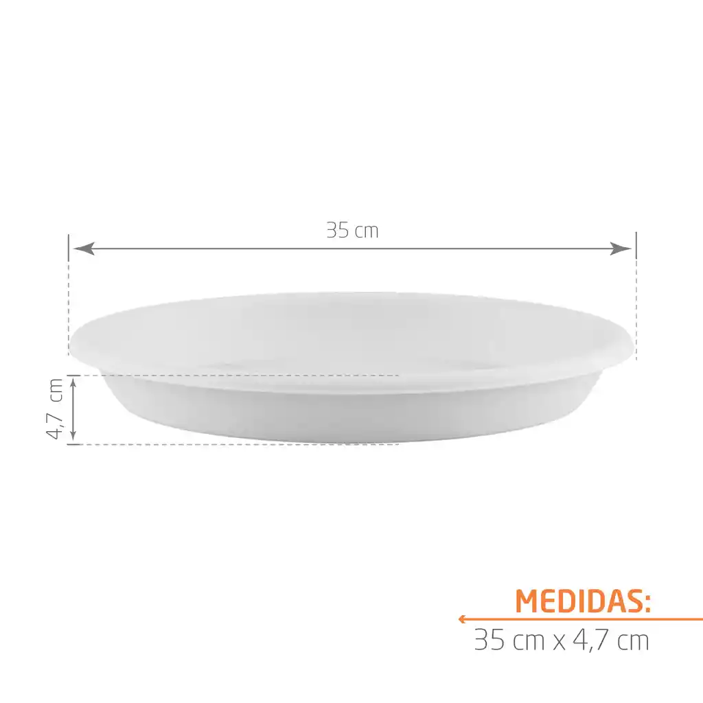 Plato 35 Cm Blanco