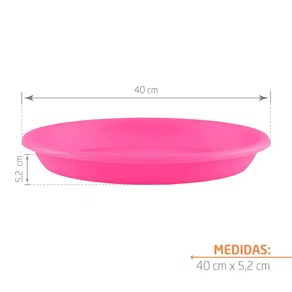 Plato 40 Cm Fucsia