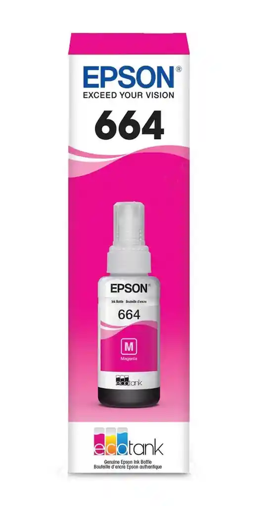 Botella De Tinta Epson 664 Magenta T664320-a