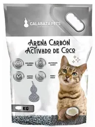 Arena Para Gato Calabaza Pets 10kg Carbón Activado De Coco