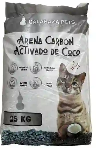 Arena Calabaza Carbon Activado Con Aroma Coco 25 Kg