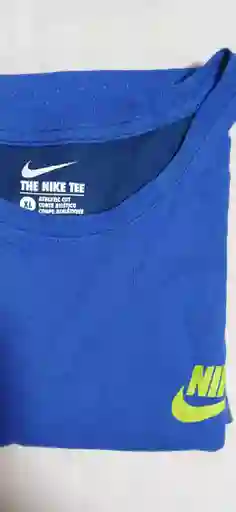 Camiseta Azul Cuello Redondo