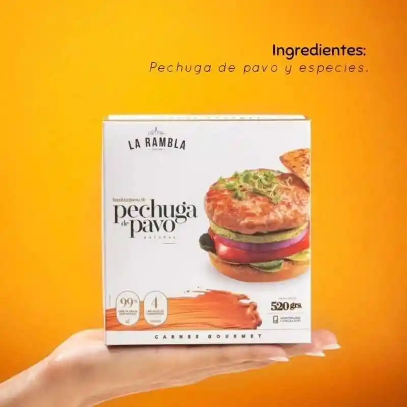 Hamburguesas Pechuga Pavo 4 Und