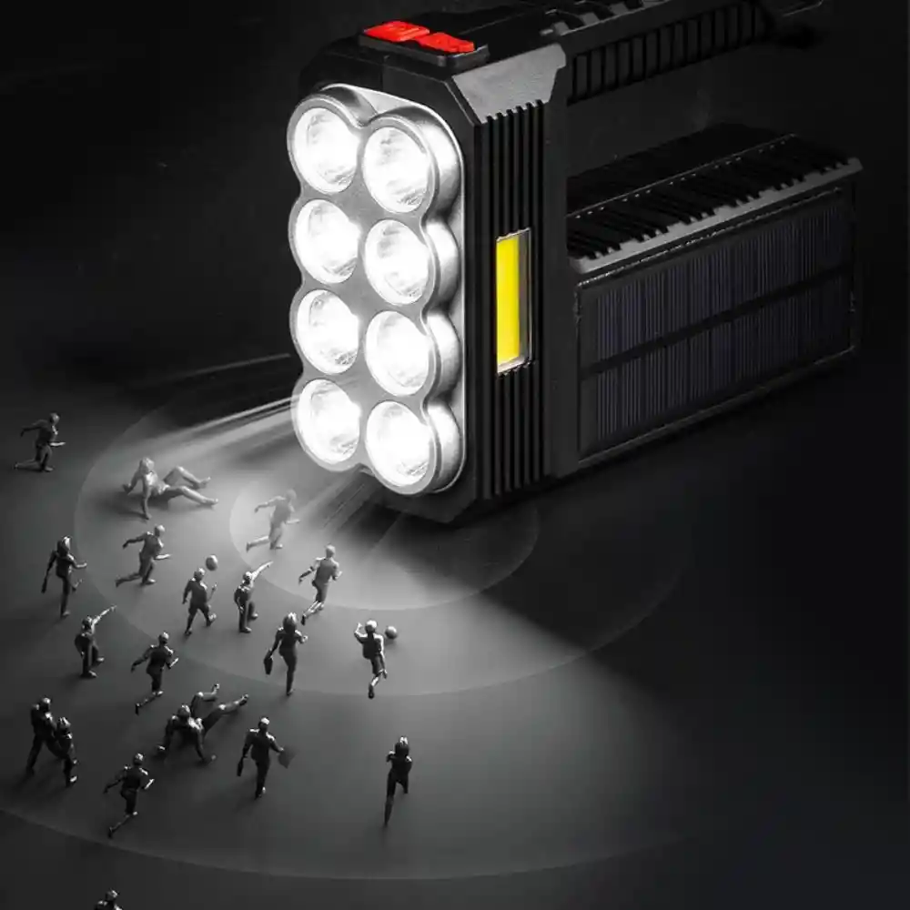 Linterna Solar Multifuncional 8 Led 5117-1 Recargable