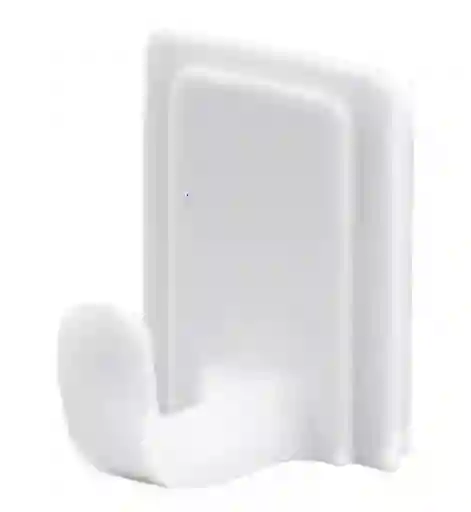 Gancho Adhesivo Plastico Blanco 5 X 5 Cm