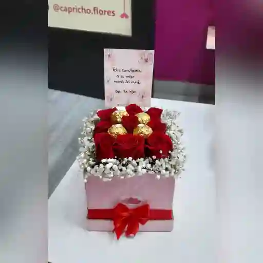 Caja De Rosas Y Ferreros