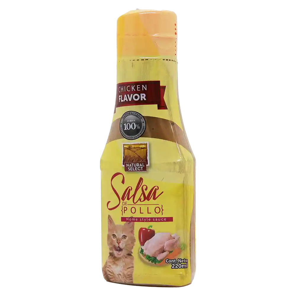 Salsa Natural Select Gatos Sabor Pollo 220 Ml