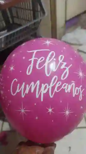 Globo R12 Biodegradable Cumpleaños Con Helio 8 Horas