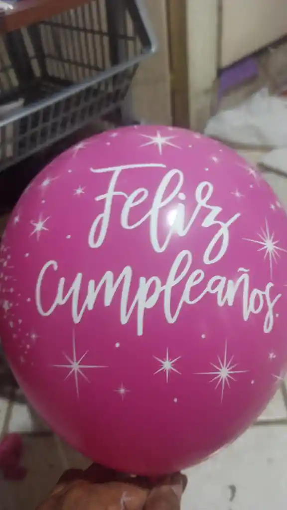 Globo R12 Biodegradable Cumpleaños Con Helio 8 Horas