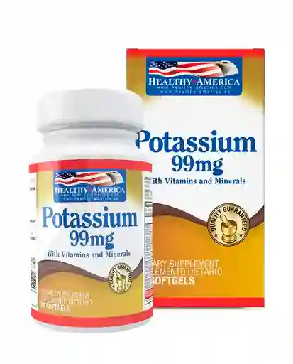 Potassium Healthy America 100 Tabletas