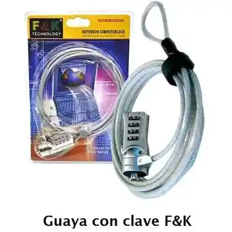 Guaya De Seguridad De Clave Para Portátil 1.20 M