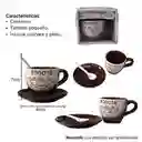 Mug Pocillo Con Cuchara Y Plato Ceramica