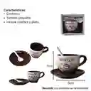 Mug Pocillo Con Cuchara Y Plato Ceramica
