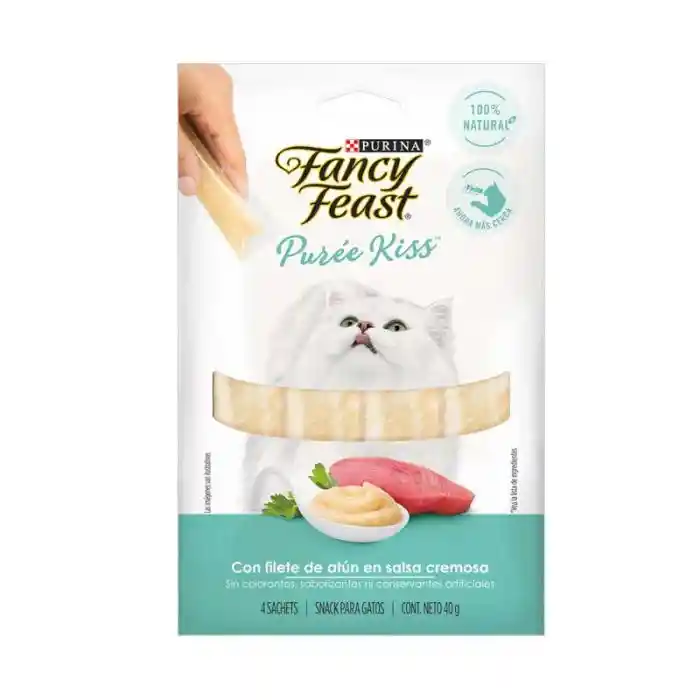 Snack Fancy Feast Purée Kiss De Atún Cremoso 40 Gr