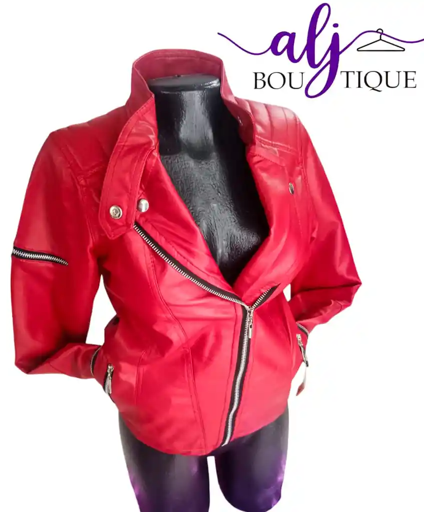 Chaqueta En Cuerotex De Gran Calidad Talla Xl Torera Color Rojo