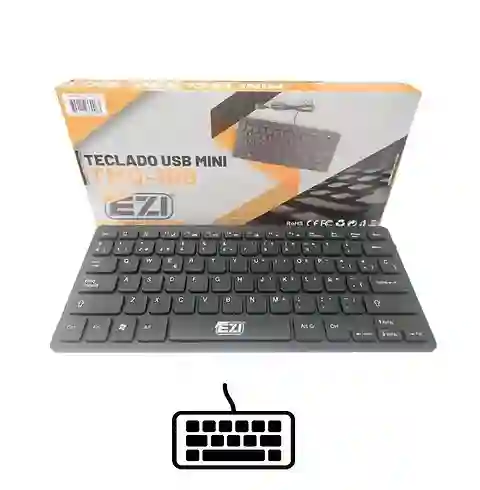 Teclado Slim Mini Usb Para Pc Ezis Tmu 100