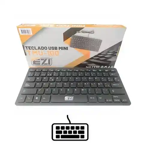 Teclado Slim Mini Usb Para Pc Ezis Tmu 100