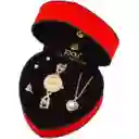 Estuche Dama Joyero Cadena Reloj Aretes Mujer Joyas Belleza