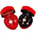 Estuche Dama Joyero Cadena Reloj Aretes Mujer Joyas Belleza