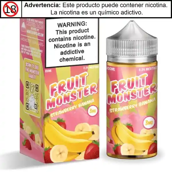 Fruit Monster Base Libre Strawberry Banana 100ml 0.3% Nic