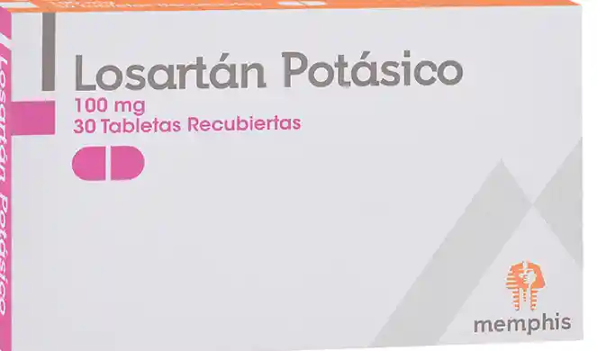 Losartan Potasico 100mg Tabletas