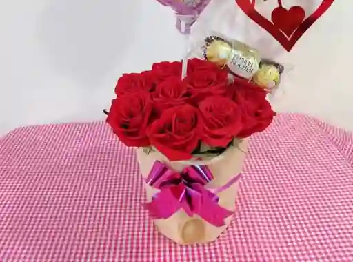 Balde Con Rosas Ferrero X 3