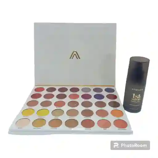 Combo Paleta De Sombras Majestic +fijador De Maquillaje