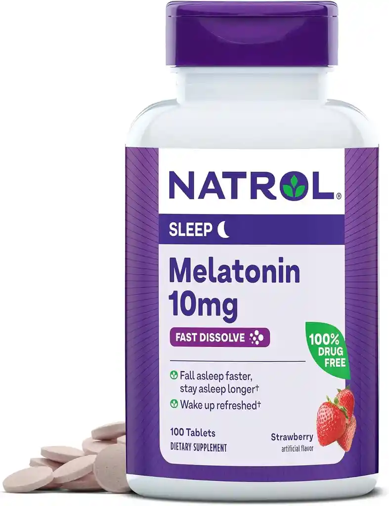 Natrol Comprimidos De Melatonina De Disolución Rápida 100 Tabletas