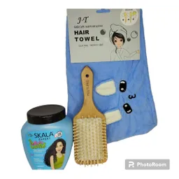 Combo Skara Mais Cachos+ Cepillo Bambu+ Toalla Para Cabello