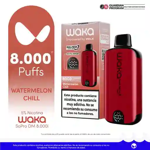 Vap Waka Watermelon Chill 8000 Pf 5%