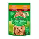 Sobre Alimento Humedo Dog Chow Purina Para Perro Adulto Tamaños Mini Y Pequeños De Carne 100 Gr