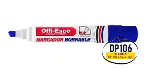 Marcador Borrable Azul Offi-esco X Unidad