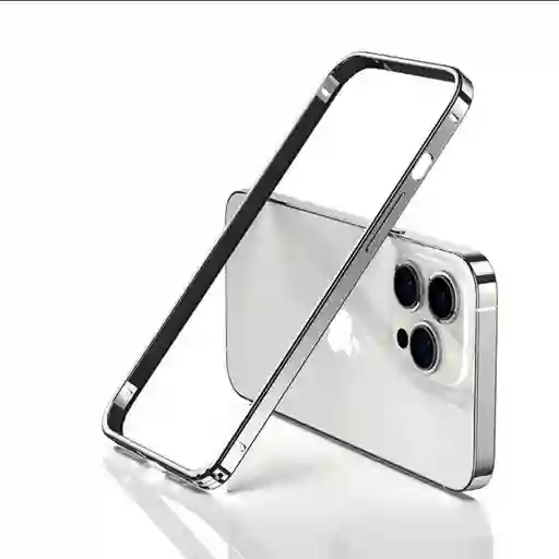 Iphone 14 Pro Silver Marco De Metal De Aluminio Ultradelgado