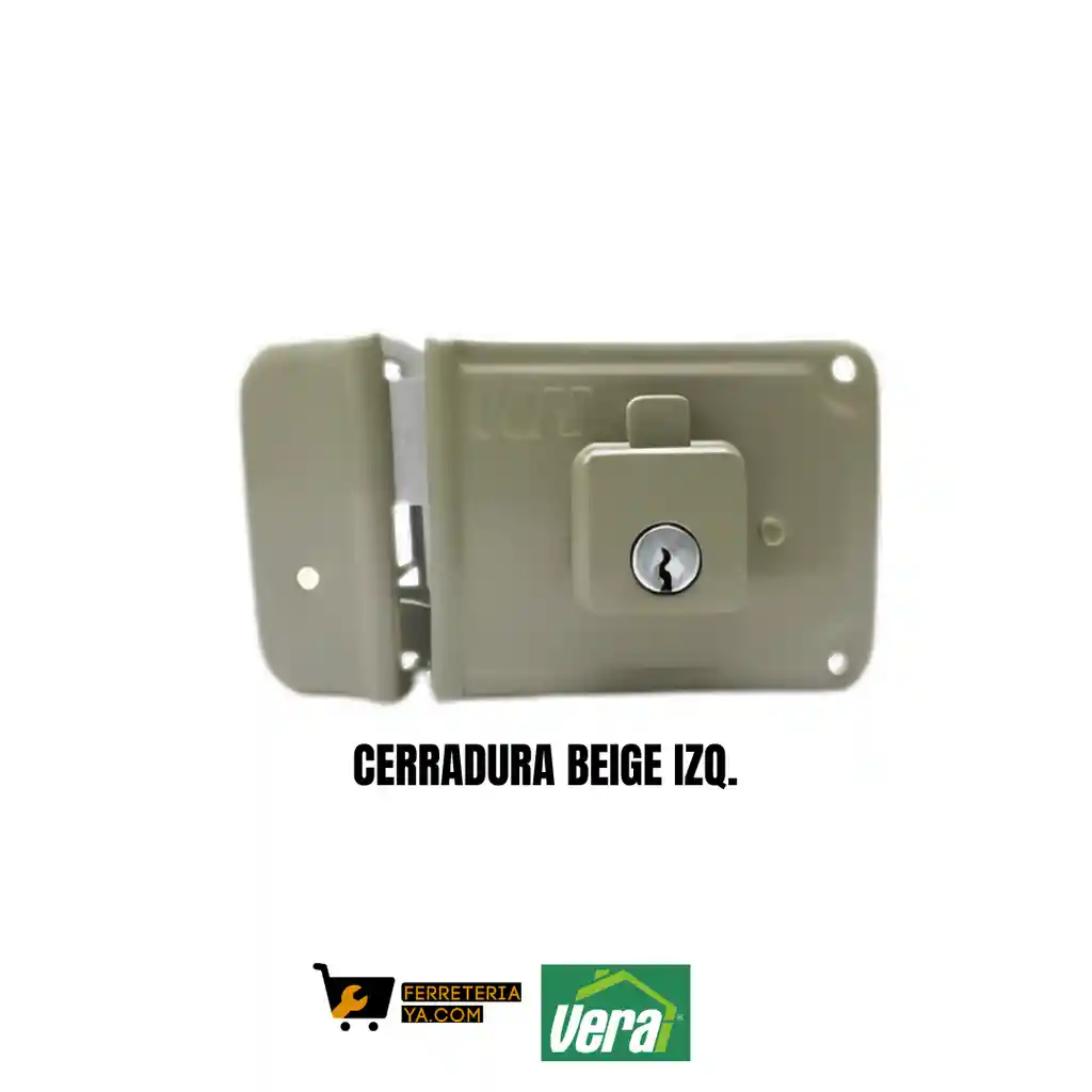 Cerradura Sobreponer Reja Beige Izquierda Vera