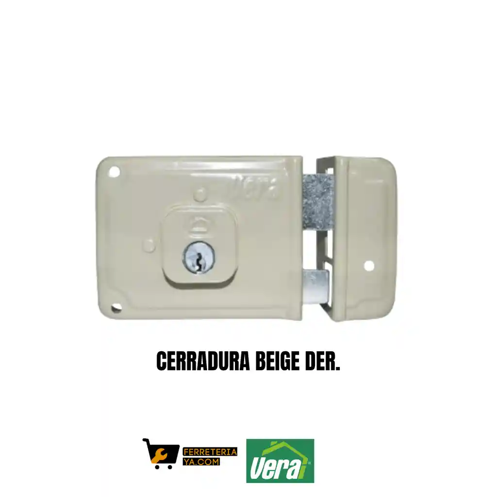 Cerradura Sobreponer Reja Beige Derecha Vera