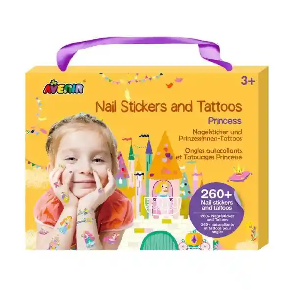 Set De Stickers Para Uñas Y Tattoos Temporales Princesas