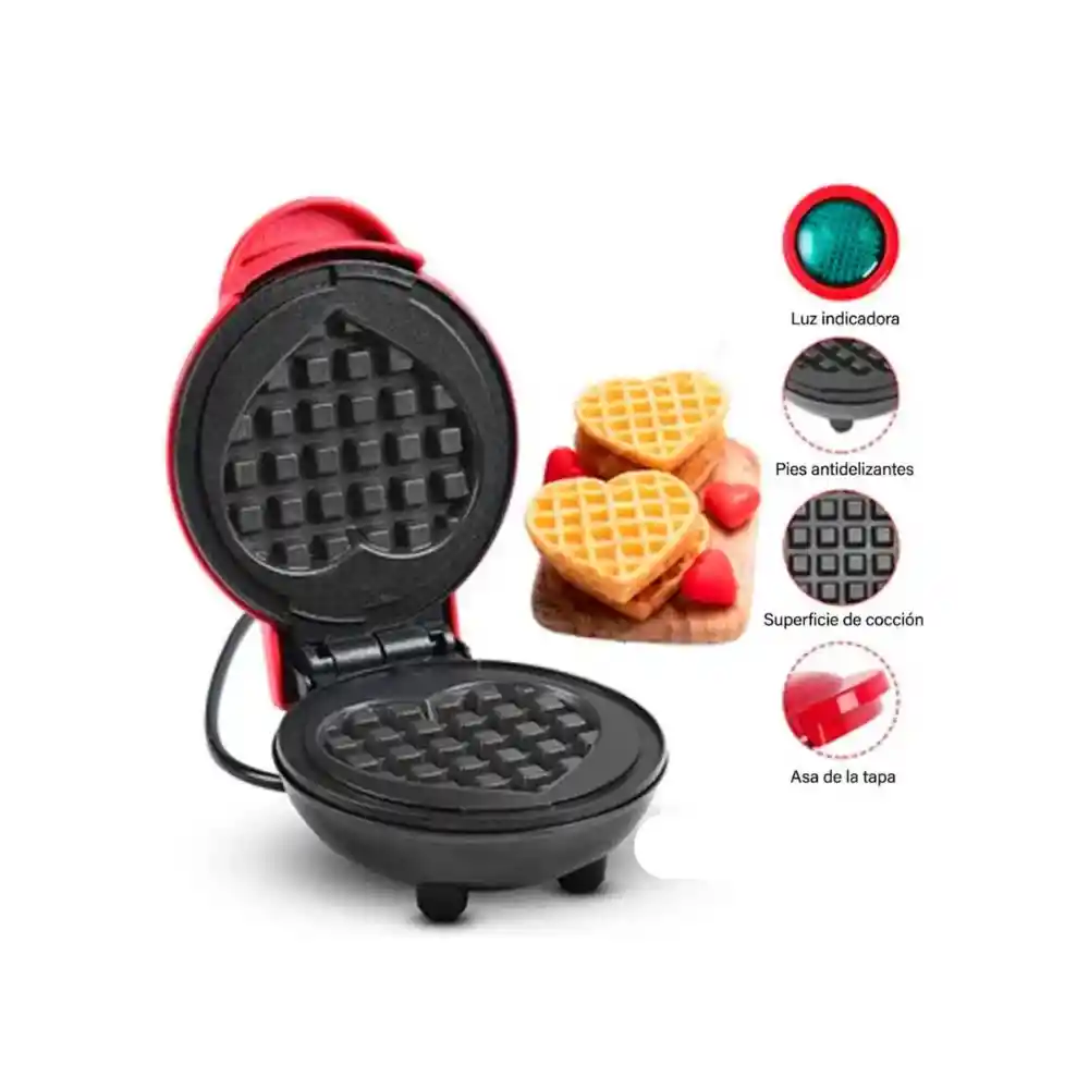 Mini Waflera Electrica Wafless Pancakes Forma De Corazon