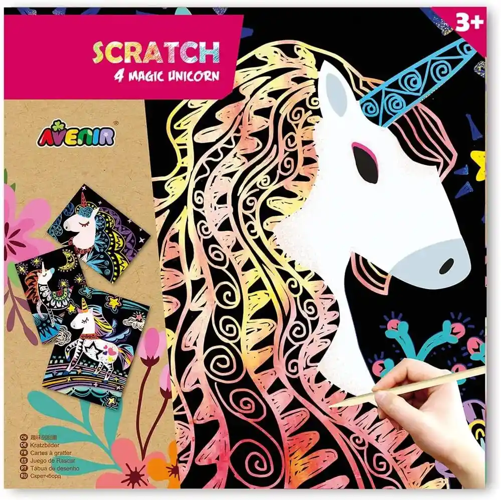 Set De Arte Para Raspar Unicornio Actividades Niños Y Niñas