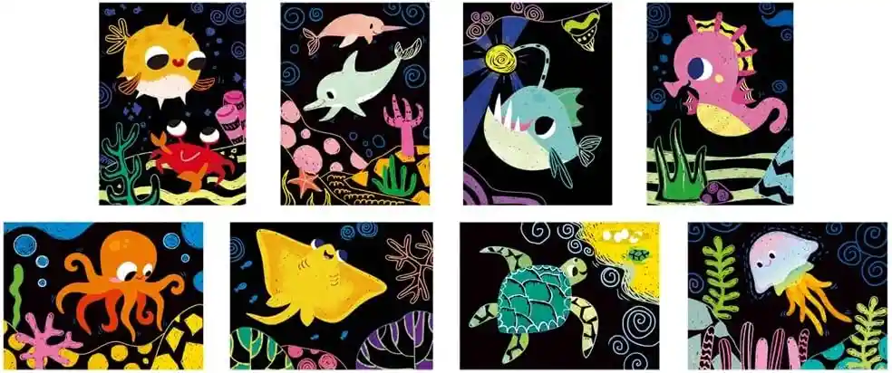 Set De Arte Para Raspar El Mar Actividades Niños Y Niñas