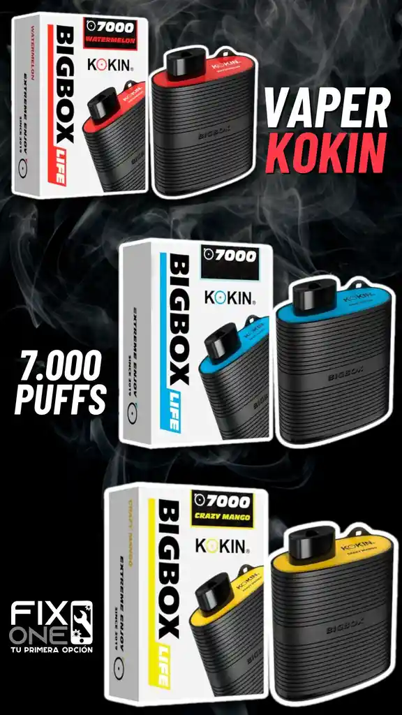 Cigarrillo Electronico (v A P E R) Kokin 7000puf