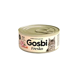 Lata Gato Adulto Gosbi Fresko Turkey With Ham 70 Gr