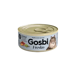 Lata Gato Castrado Gosbi Fresko Chicken With Greens 70 Gr