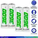 Pilas Baterías Recargables Aa 3600mah Blister X4 Unidades