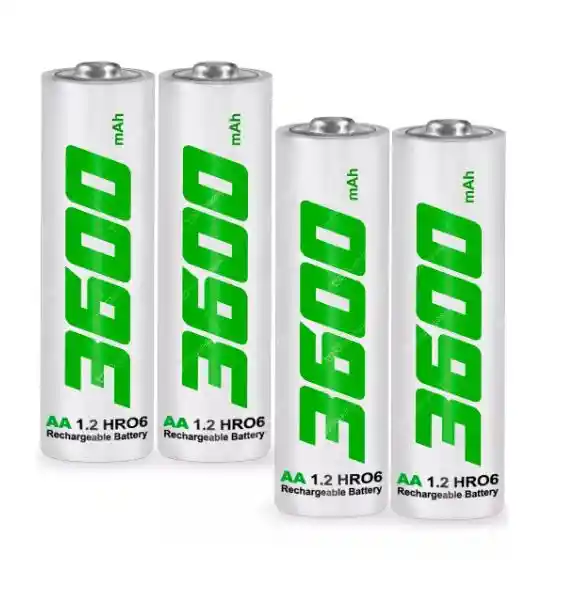 Pilas Baterías Recargables Aa 3600mah Blister X4 Unidades