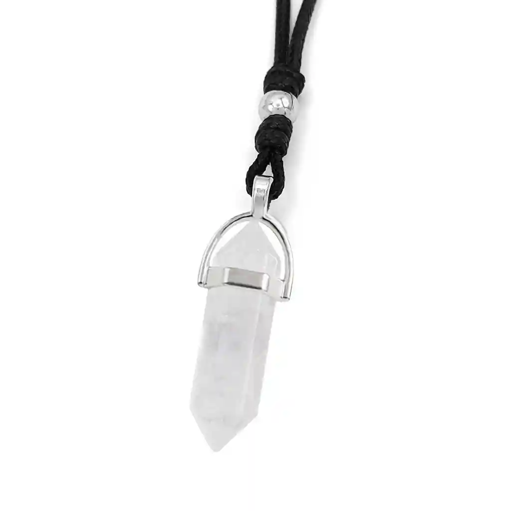 Collar Con Pendulo Cuarzo Cristal
